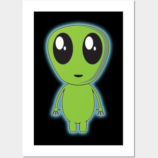 cute baby alien Posters and Art